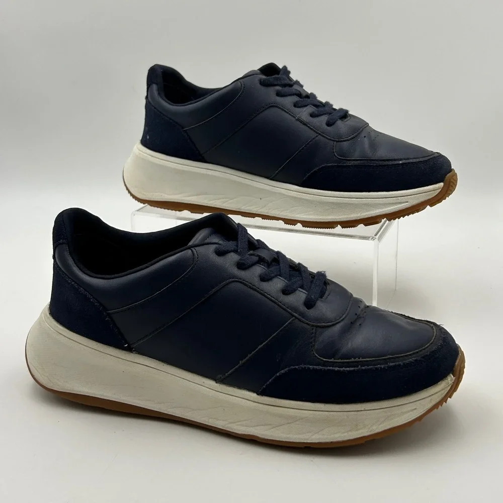 FitFlop Vitamin FF Sneakers Womens‎ Sz 9 Navy Blue Leather Suede Comfort Walking